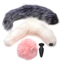 Tailz Snap-On Anal Plug with 3 Interchangeable Fox & Bunny Tails | Thick Furry Faux Fur Animal Tail for Women & Men | Adult Sex 
