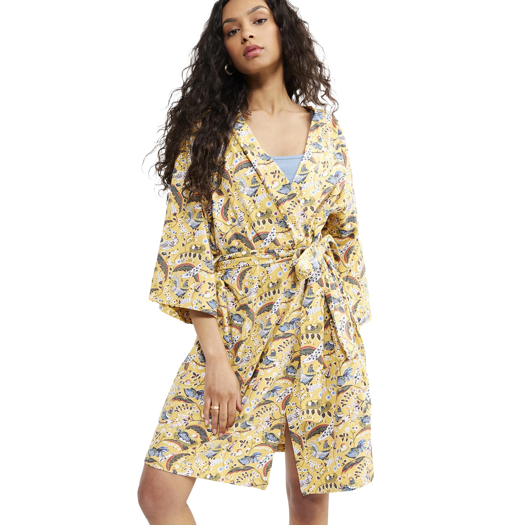 Cozy Knit Robe (Extended Size Range), French Hens, Large - Extra Large