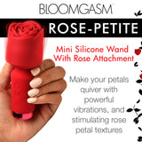 Pleasure Rose-Petite Mini Silicone Rose Wand - Red