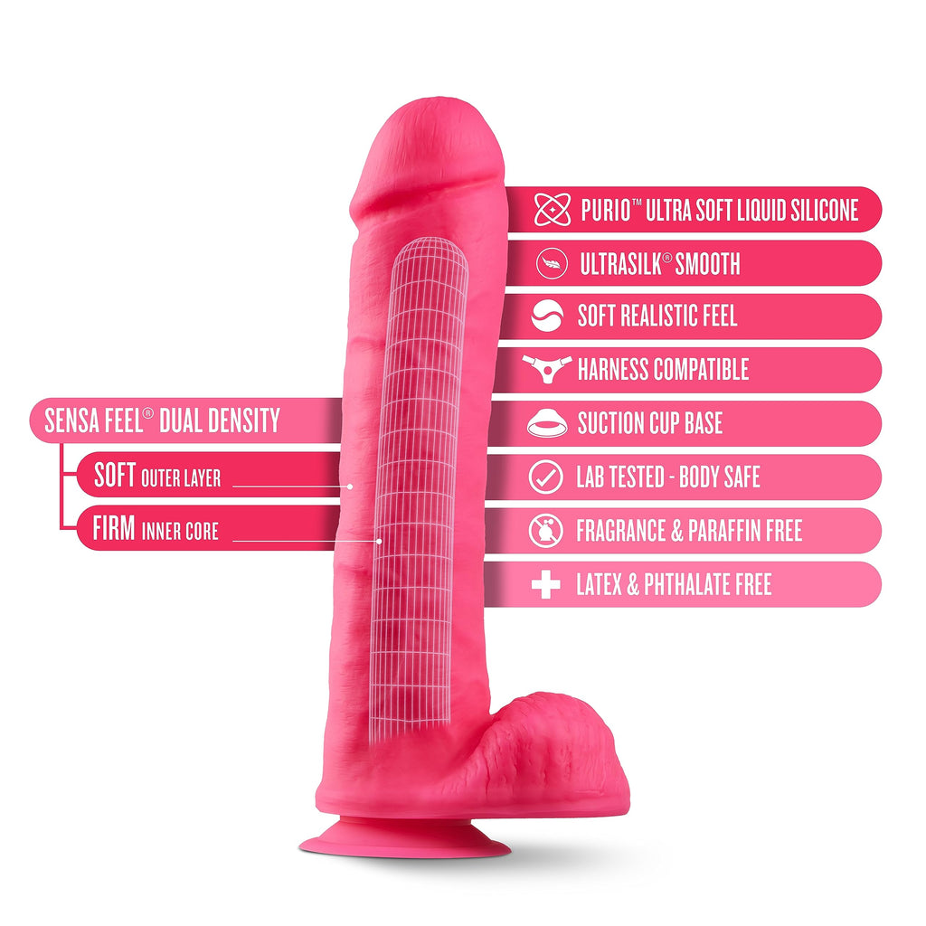 Neo Elite - 11 Inch Silicone Neon Pink