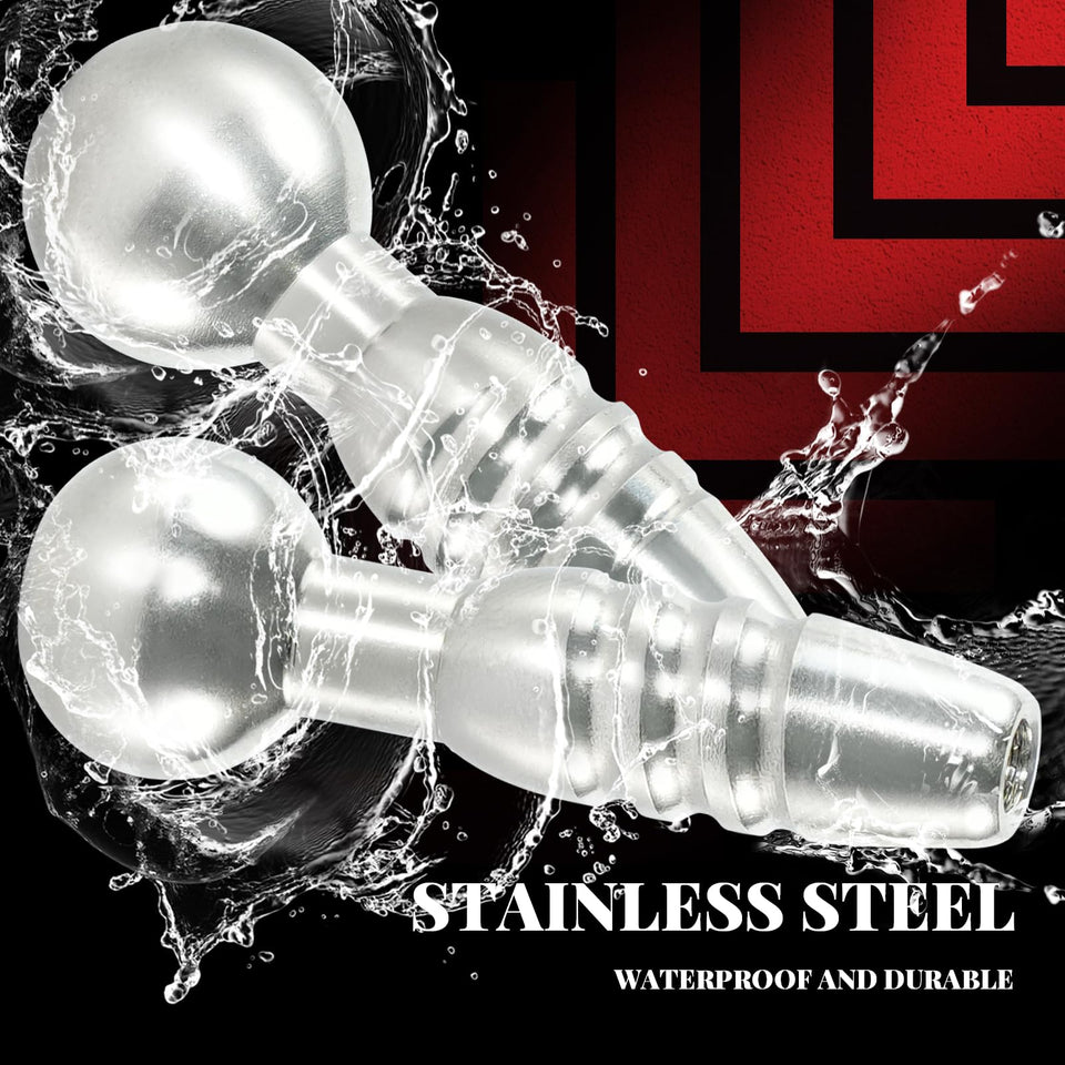 Kutocesy 5 Sizes Penis Plug Hollow Stainless Steel Large urethral Plug Multi Beads Screw Thread Expander Spouse Sex Toys cathete