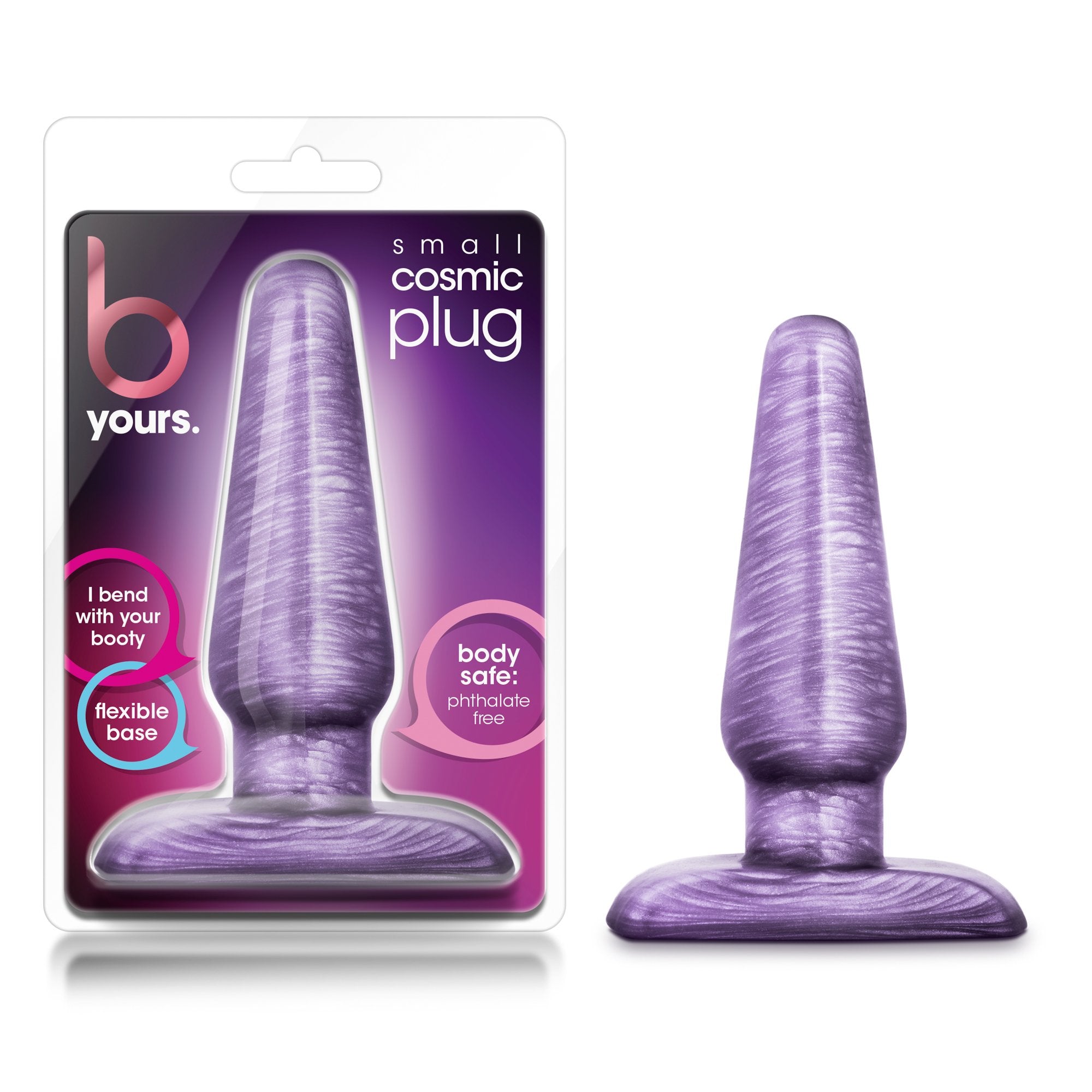 Blush Novelties B Yours Cosmic Plug - 4 Inch Soft Beginner Small Tapered Slim Anal Butt Plug - Easy To Insert - Narrow Base For 
