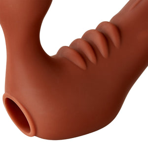 Cloud 9 Novelties Premium Vibrating Strapless Strap-On Realistic Dildo Kit Brown