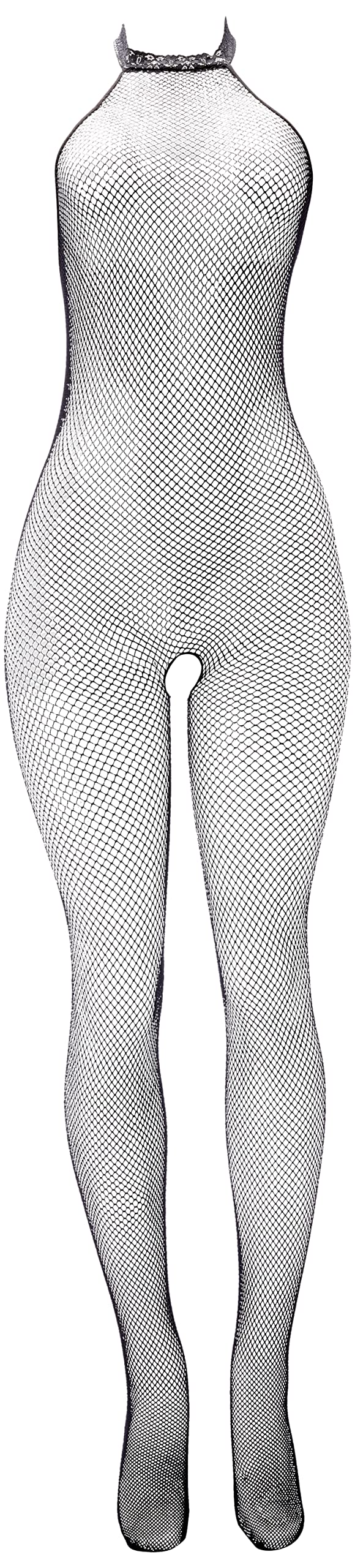 Seamless Fishnet Halter Bodyst