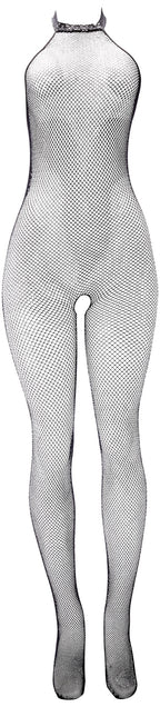 Seamless Fishnet Halter Bodyst