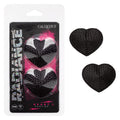 CalExotics Radiance Pasties - Ultra Sexy Lingerie Rhinestone Nipple Covers For Women Heart - SE-3000-05-2 Black