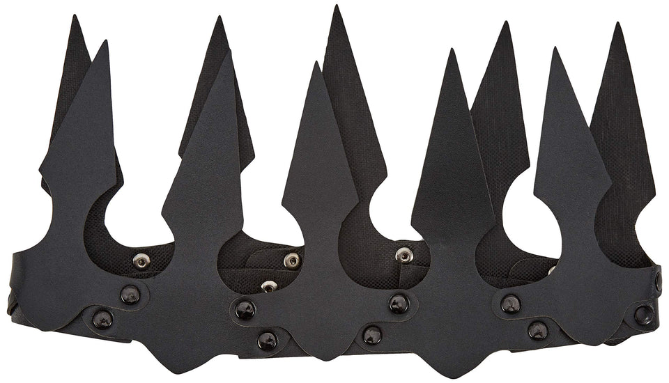 Faux Leather Spiked Crown. - O/S / Black