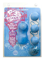 Doc Johnson P3 Power Balls Anal Beads, Baby Blue