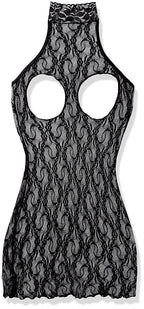 Elegant Moments Womens Lace Cupless Adult Exotic Dresses, Black, One Size Us