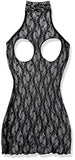 Elegant Moments Womens Lace Cupless Adult Exotic Dresses, Black, One Size Us