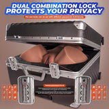 Discreet Sex Doll Male Masturbator with Luggage, Realistic Skin Texture Soft Female Big Ass & Pussy Adult Sex Toy with 2 Hole De
