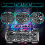 Male Masturbator Sex Toys - Transparent Pocket Pussy Stroker, TPE Male Masturbation Sleeve with 3D Textured, Penis Training Blow