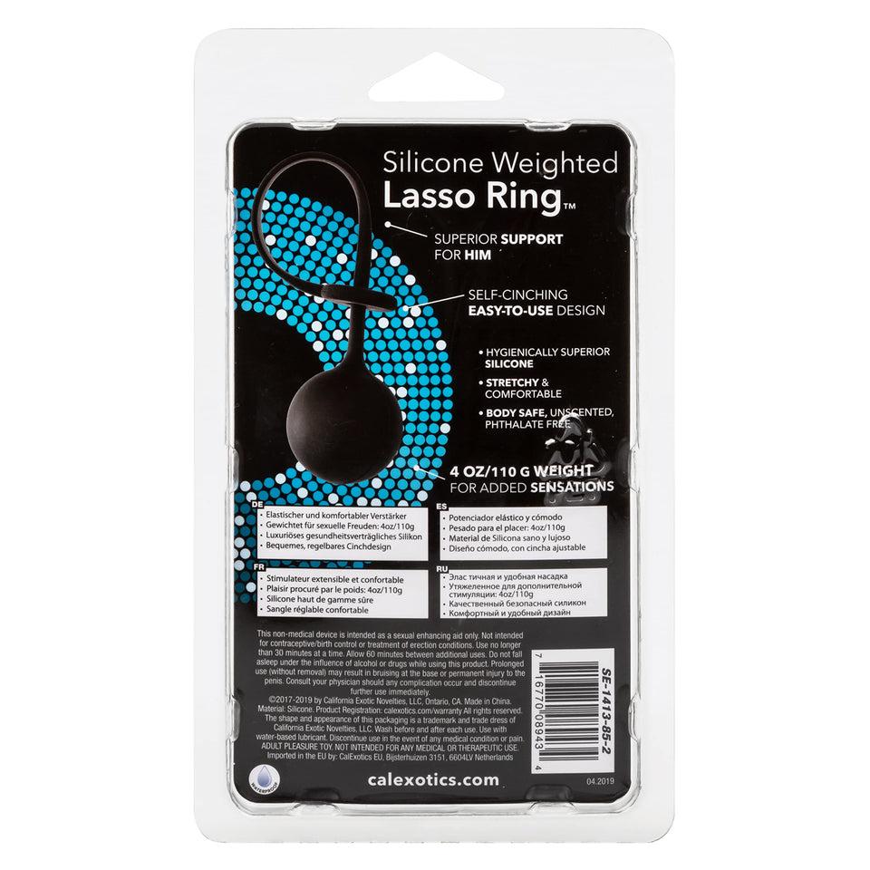 Calexotics Weighted Lasso Ring - Silicone Pleasure Weight Adult Sex Toy - Enhancement Cock Ring - Adult Prostate Stimulating Sex