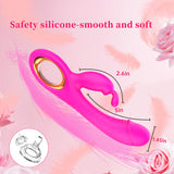 Rabbit Vibrator Sex Toys for Women, Ablushgirl G Spot Clitoral Anal Nipple Vibrating Realistic Dildo Stimulator with 7 Powerful