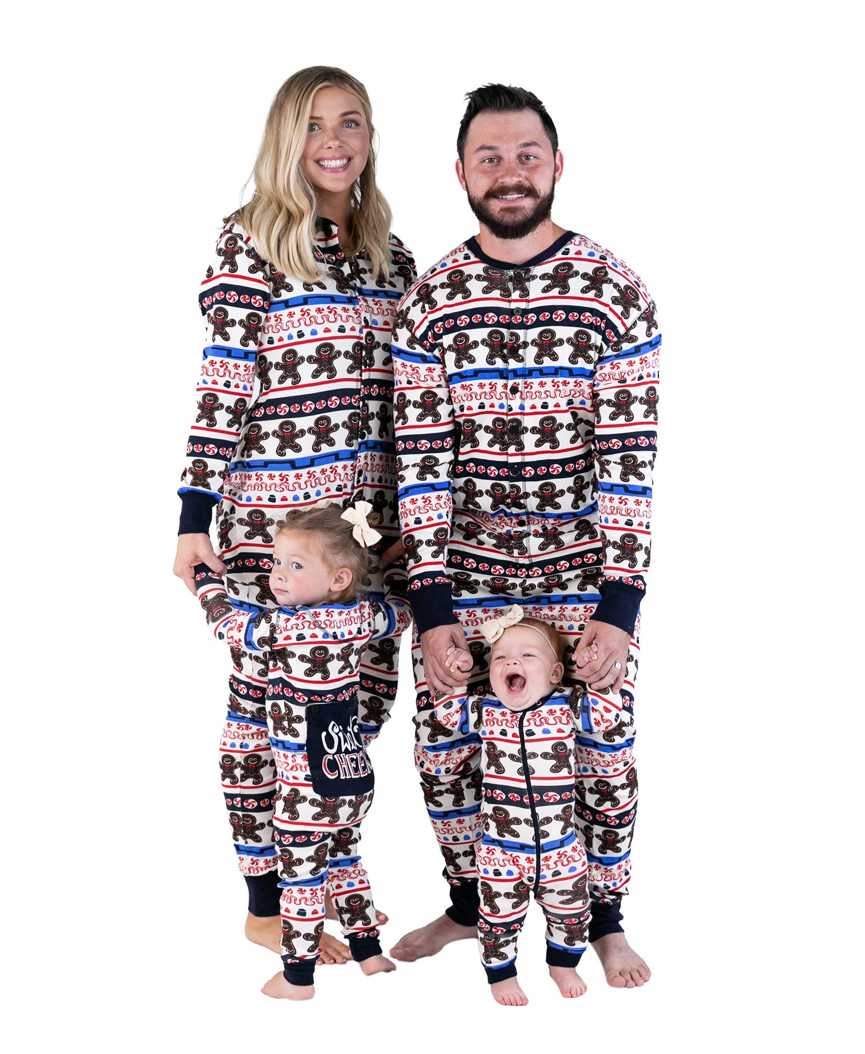 Lazy One Flapjacks, Matching Christmas Pajamas for The Dog, Baby & Kids, Teens, and Adults (Sweet Cheeks Gingerbread, X-Large)
