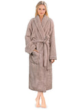PAVILIA Premium Womens Plush Soft Robe Fluffy, Warm, Fleece Sherpa Shaggy Bathrobe (L/XL, Taupe)