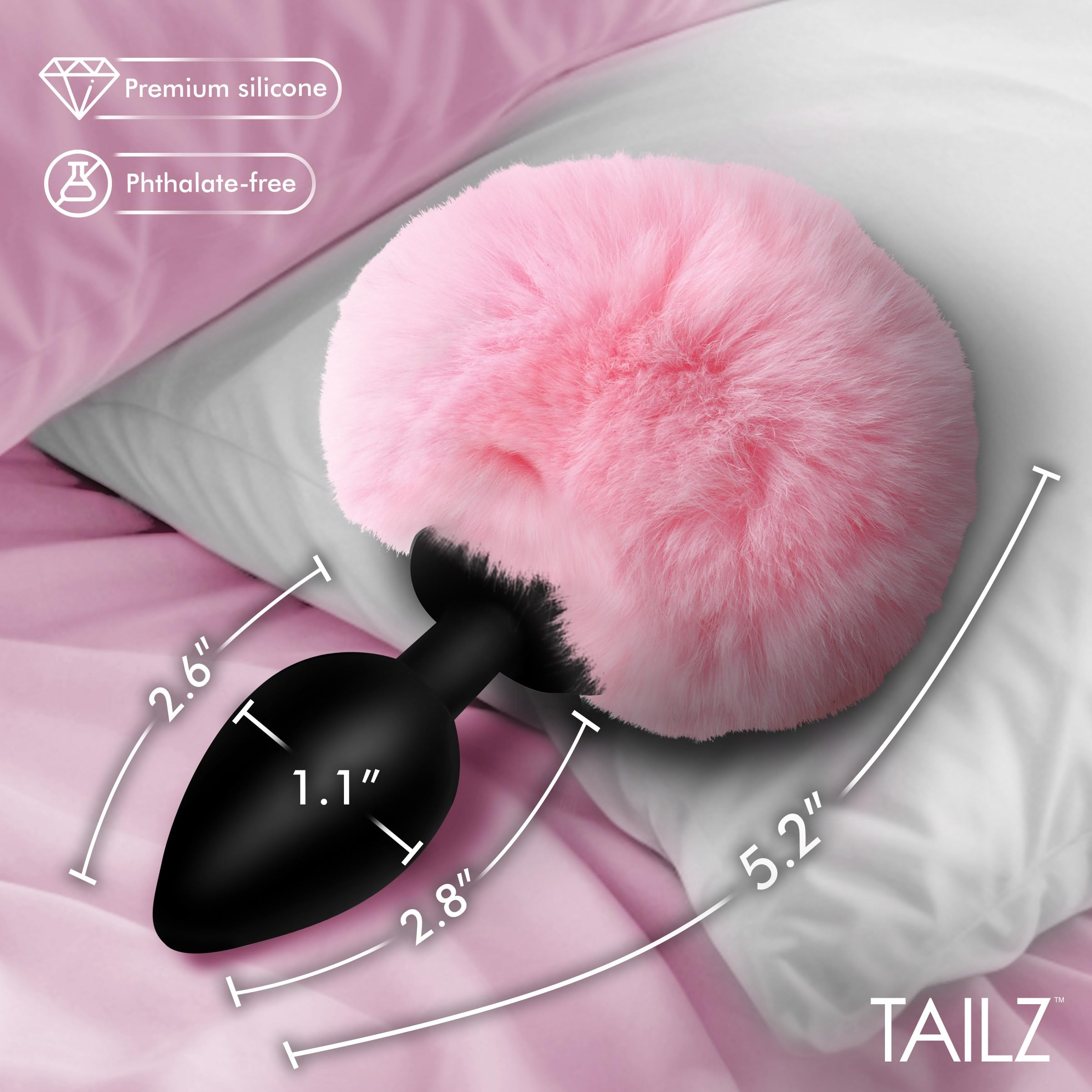 Tailz Fluffy Bunny Tail Sili Plug Pnk