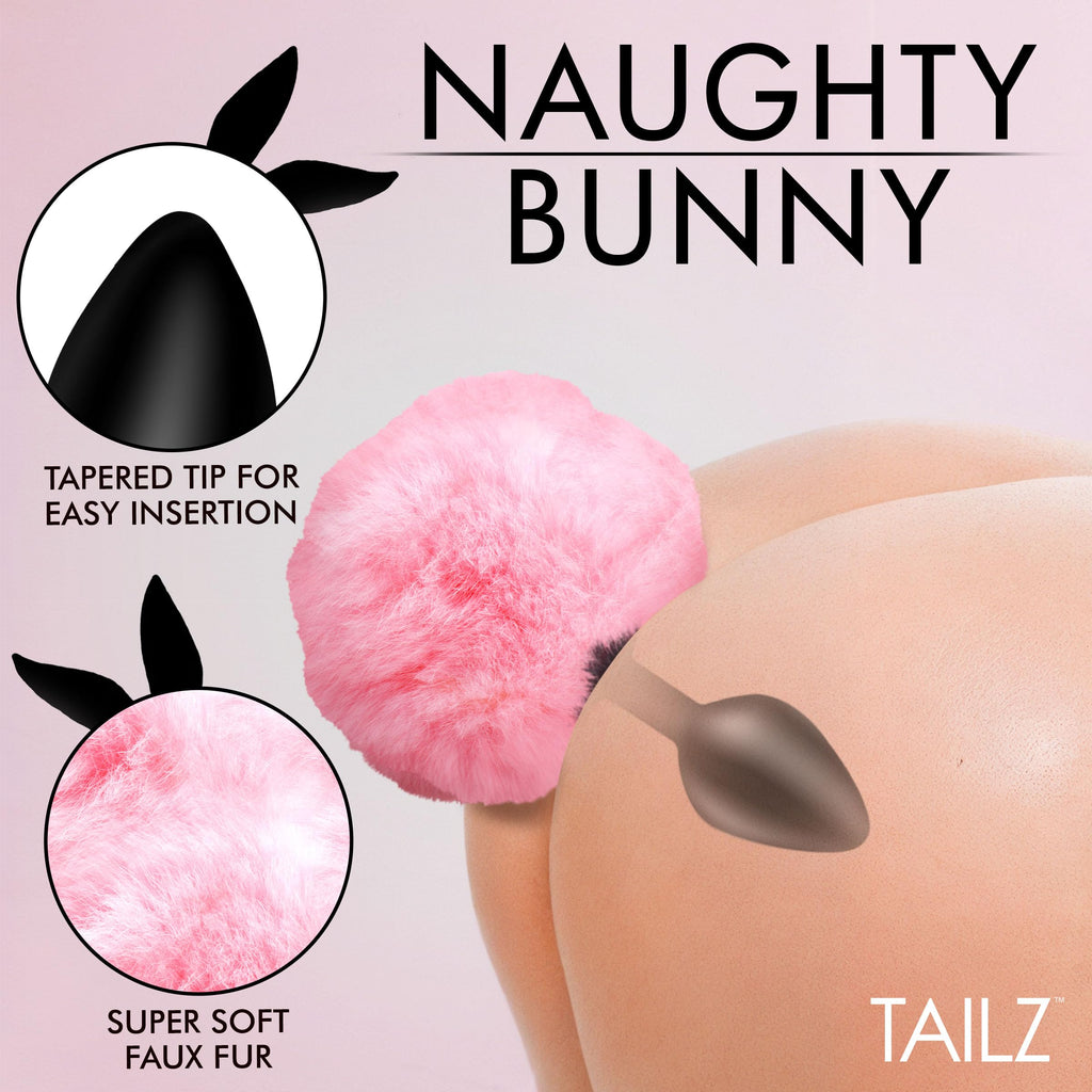 Tailz Fluffy Bunny Tail Sili Plug Pnk