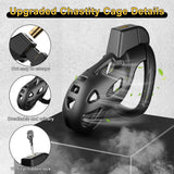Male Chastity Devices Cock Cage - Large Chastity Cage Built-in Vertical Invisible Lock Chastity Device with 3 Size Base Rings&2
