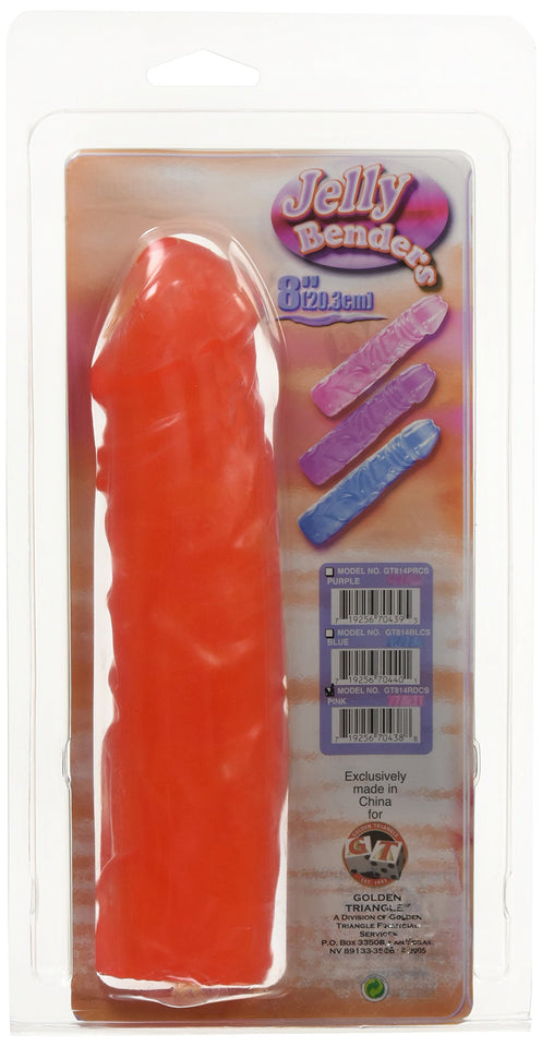 Golden Triangle Jelly Bender 8Inch Dildo  Purple