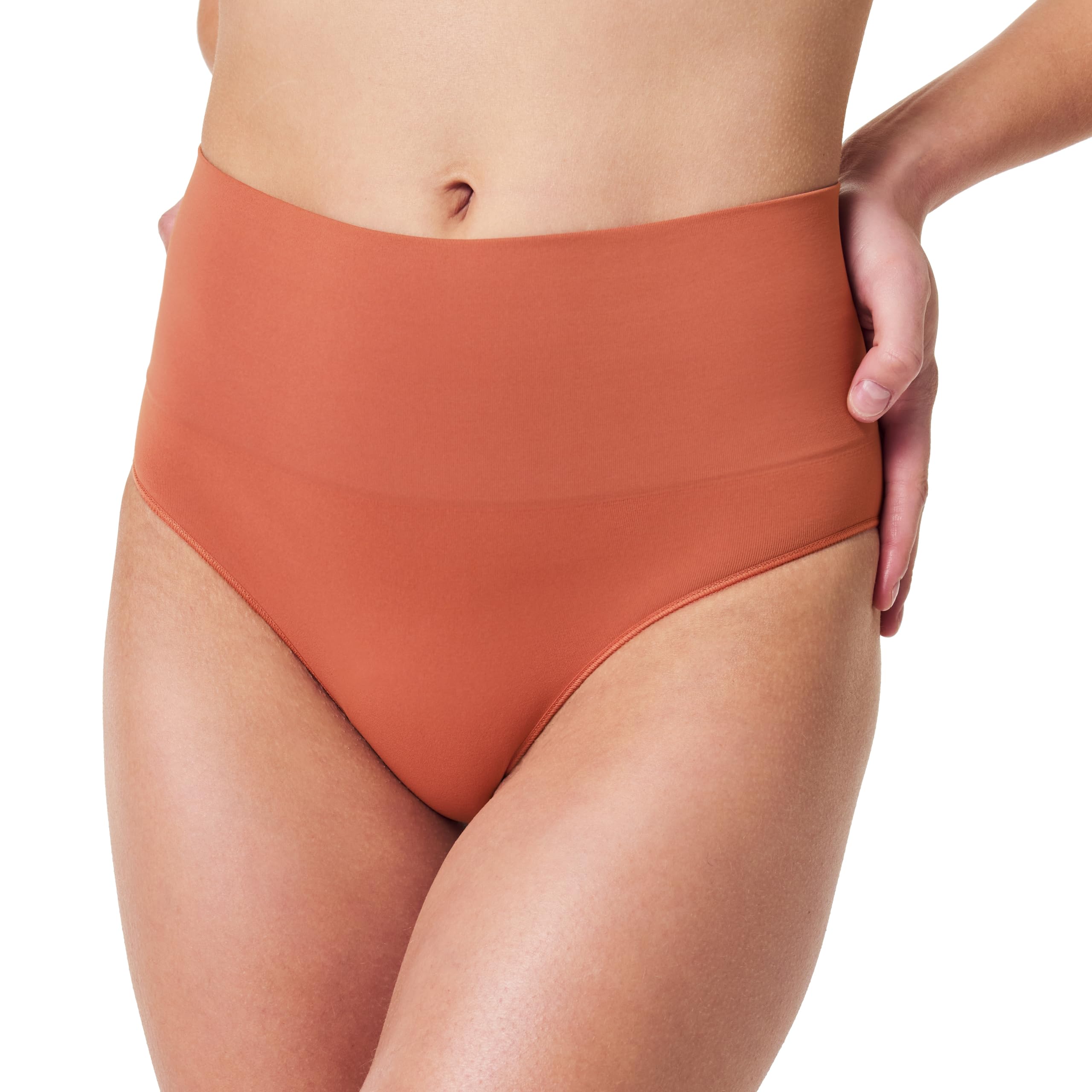 SPANX SPANXshape Everyday Shaping Brief - Core Control Shapewear Underwear - Invisible Under Clothes - Seamless Design - Sedona 