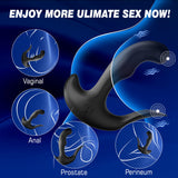 Prostate Massager Vibrating Butt Plug Anal Toy, Estim Anal Vibrators Male Sex Toy with 5 Electric Shock & 10 Vibrating Modes, Re