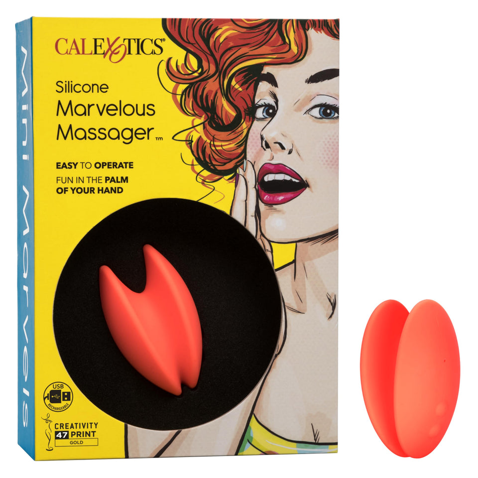 Calexotics Mini Marvels Marvelous Massager - Silicone Waterproof Compact Vibrator - 10 Function Rechargeable Vibe - Adult Sex To