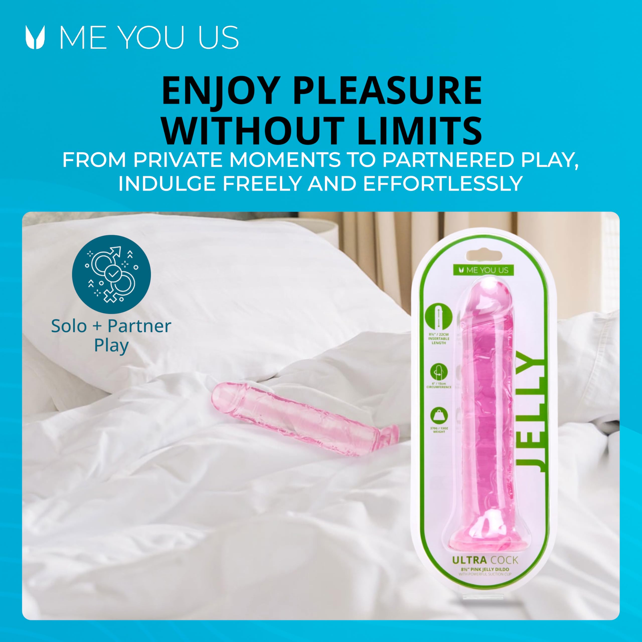 Me You Us Ultracock Pink Jelly 8.5In