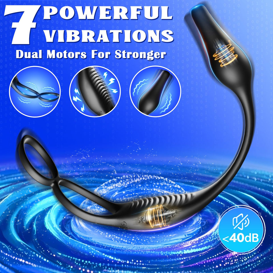 Male Sex Toy Prostate Massage - Powerful Precise Continuous Stimulate Prostate with 7 Modes APP Remote Control, Prostate Toy Mal