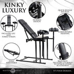 Master Series Adjustable Bondage Chair Sex Bench With Restraint Easy-Snap Straps. Bdsm Bench Kit For Men, Women And Adult Couple