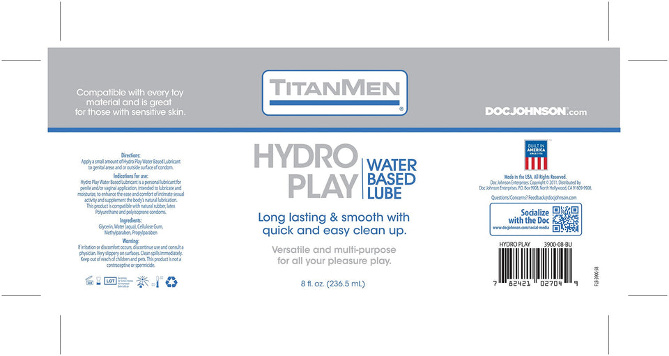 Titanmen - Hydro-Play Glide 8Oz