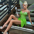 Leg Avenue 4Pc.Pretty Pixie, Includes Sna Green Color