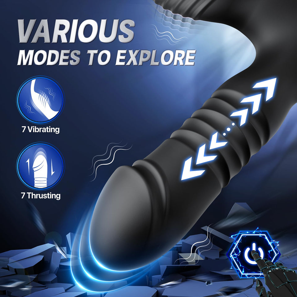Lotene Prostate Massager Male Sex Toys for Men - 3IN1 Male Sex Toy with Dual Cock Ring, App & Remote Control Prostate Vibrator T