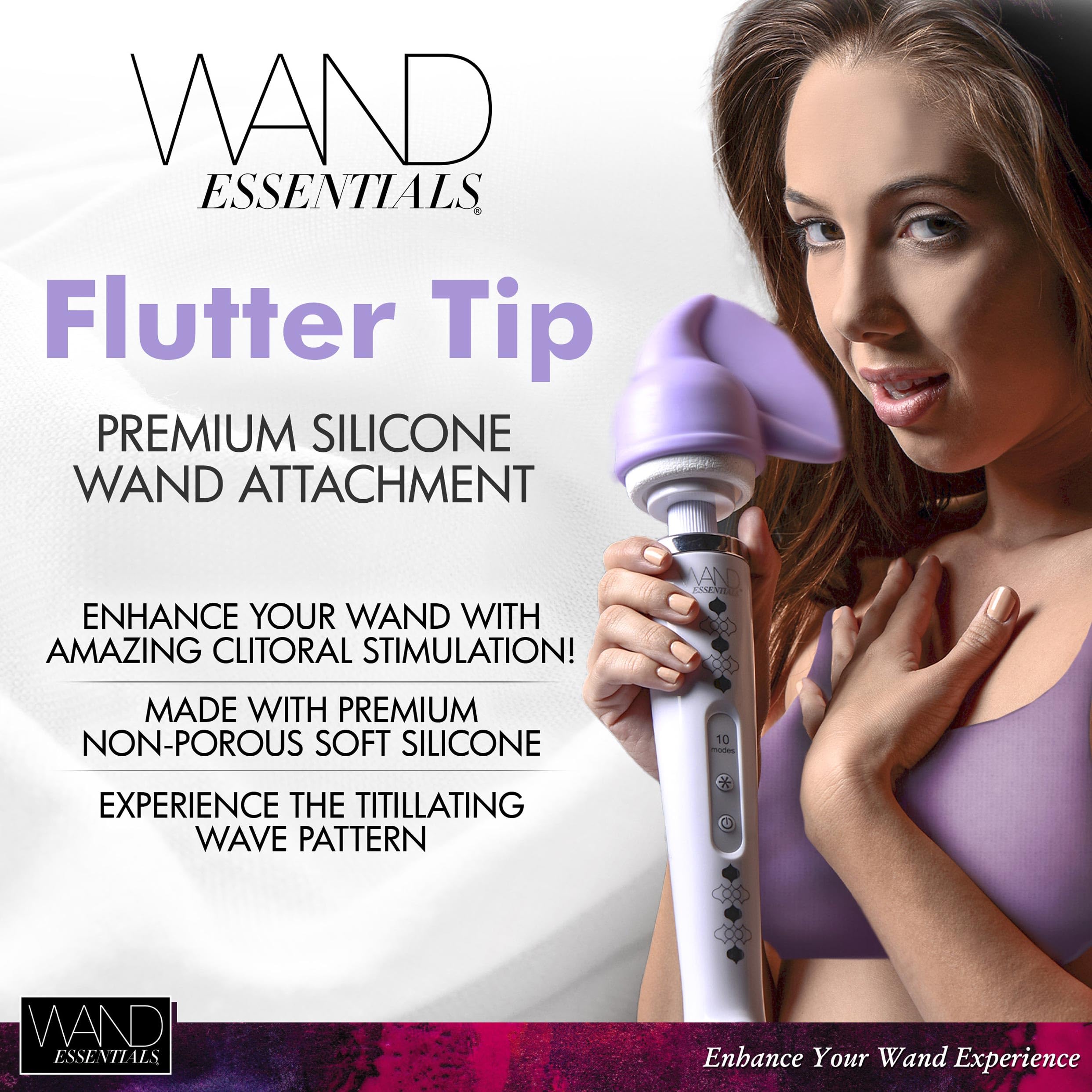 Wand Essentials Flutter Wand Massager Attachment, Purple, 1 Count (Pack Of 1) (Ac521)