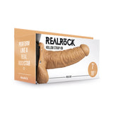 RealRock 7in Hollow StrapOn WBalls Tan