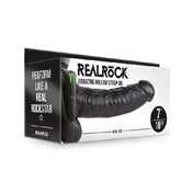Realrock 7In Vibrhollowstraponwballs Blk
