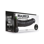 Realrock 7In Vibrhollowstraponwballs Blk