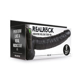 Realrock 9In Vibrhollowstraponwballs Blk