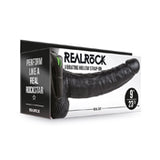 Realrock 9In Vibrhollowstraponwballs Blk