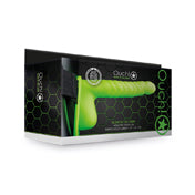 Ouch 8In Ribbed Hollowstraponwballs Gitd