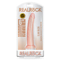 RealRock 6in Slim Dildo WSuction Beige