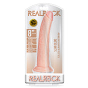 Realrock 8In Slim Dildo Wsuction Beige