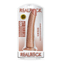 RealRock 8in Slim Dildo WSuction Tan