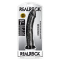 Realrock 7In Curved Dildo Wsuction Black