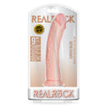 Realrock 9In Curved Dildo Wsuction Beige