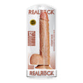 RealRock 12in Straight Dildo WBalls Tan