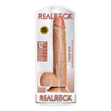 Realrock 12In Straight Dildo Wballs Tan