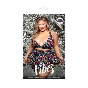 Fl Vibes Whyutrippin Skaterskirt Blk Qs