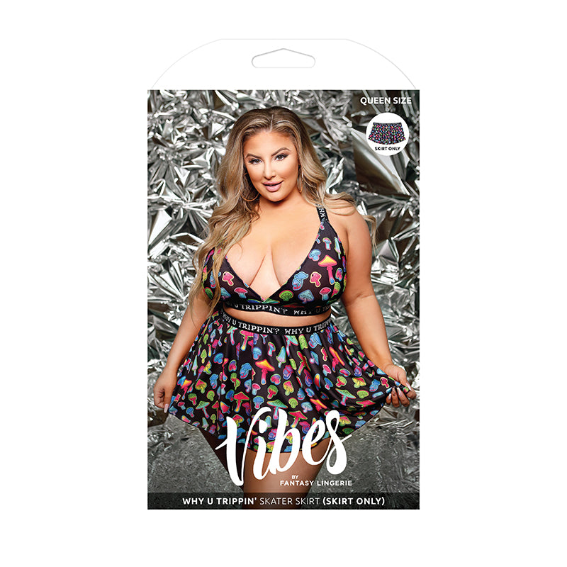 Fl Vibes Whyutrippin Skaterskirt Blk Qs