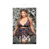 Fl Vibes Whyutrippin Skaterskirt Blk Qs